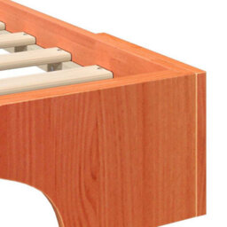 Berkfield Stylish Floor Bed Frame With Storage Brown Solid Pine Wood - thumbnail 8