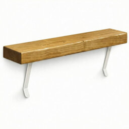 Mkgt Solid Wood Radiator Shelf, No Drill With Brackets, Handmade In Uk (Rustic Pine, 100Cm) - thumbnail 1