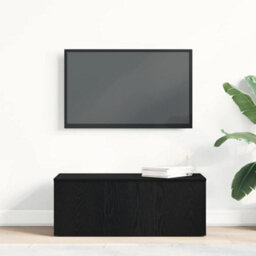Walplus Tv Stand With Drawer Black 80 X 34 X 30 Cm Engineered Wood - thumbnail 4