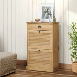 Berkfield Shoe Cabinet Vigo 60X35X96 Cm Solid Wood Pine