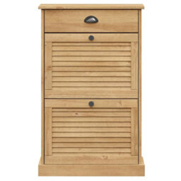 Berkfield Shoe Cabinet Vigo 60X35X96 Cm Solid Wood Pine - thumbnail 5