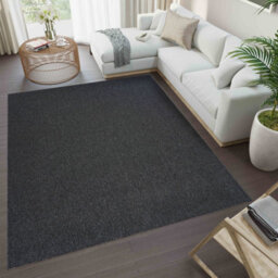 Simple Low Pile Modern Tufted Area Rugs For Living Room With Felt Backing Dark Grey 60X220 Cm - thumbnail 6