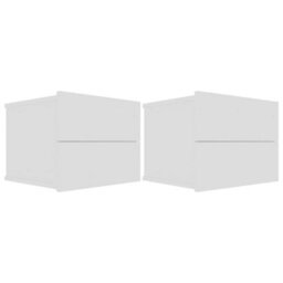 Vidaxl Bedside Cabinets 2 Pcs White 40X30X30 Cm Engineered Wood - thumbnail 2