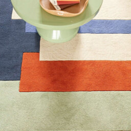 Handmade Modern Multi Geometric Wool Easy To Clean Rug For Living Room & Bedroom-160Cm X 230Cm - thumbnail 4