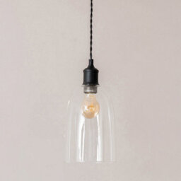 Valuelights Kira Glass Cloche Dome 3 Drop Bar Matte Black Diner Ceiling Pendant Light - thumbnail 4