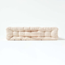 Homescapes Rajput Ribbed Cotton Floor Cushion Natural - thumbnail 5