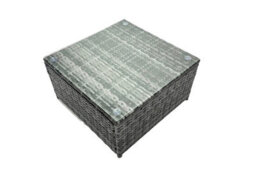 Fimous Lounge Dark Mixed Grey Rattan Sofa Set With Armchair Stool Outdoor Garden Furniture Patio 5 Seater - thumbnail 7