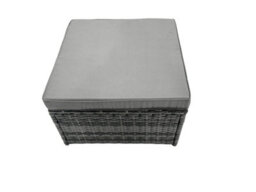 Fimous Lounge Dark Mixed Grey Rattan Sofa Set With Armchair Stool Outdoor Garden Furniture Patio 5 Seater - thumbnail 6