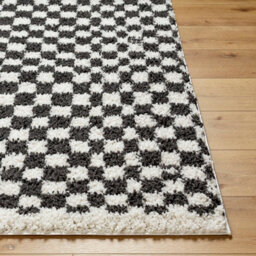 Livabliss Birmingham-Modern Black Grey Brown Checkered Soft Plush Pile Living Dining Bedroom Rug 200 X 275 Cm Easy Care, Non Shedding - thumbnail 5