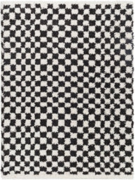 Livabliss Birmingham-Modern Black Grey Brown Checkered Soft Plush Pile Living Dining Bedroom Rug 200 X 275 Cm Easy Care, Non Shedding - thumbnail 1