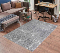 Serenity Modern Abstract Lines Contemporary Area Rugs Grey 160X230 Cm - thumbnail 1