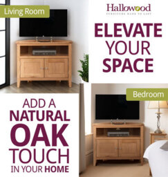 Hallowood Furniture Hereford Oak Small Corner Tv Unit - thumbnail 6