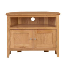 Hallowood Furniture Hereford Oak Small Corner Tv Unit