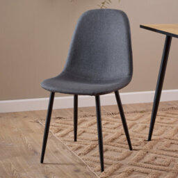 Furniture To Go Wilma Dining Table With Oak Top & Black Legs Included 4 Celia Dining Chair In Light Grey - thumbnail 6