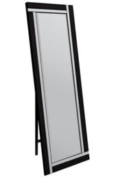 Mirroroutlet Ashton Black Double Bevel Free Standing Cheval Dress Mirror 5Ft7 X 1Ft11, 170Cm X 58Cm - thumbnail 3
