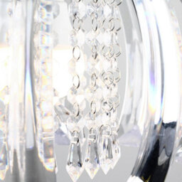 Valuelights Ceiling Shade In Chrome Finish With Clear Acrylic Droplets (D)28Cm - thumbnail 6
