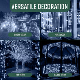 Globrite Garden Fairy Lights - 200 Led, Cool White - Battery Operated String Lights With Remote Control & 8 Lighting Modes - thumbnail 3