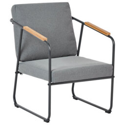 Beliani Garden Lounge Set With Table 4 Seater Vezzana Metal Grey - thumbnail 5
