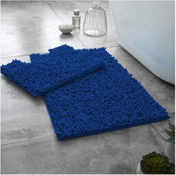 Gc Gaveno Cavailia Infinity Loop 2 Piece Bath Mat Set Royal Blue Super Absorbent Non Slip Shower Mat - thumbnail 1