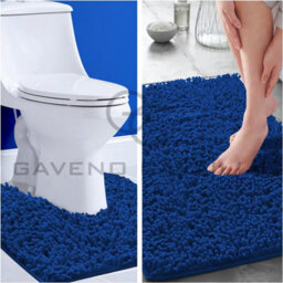 Gc Gaveno Cavailia Infinity Loop 2 Piece Bath Mat Set Royal Blue Super Absorbent Non Slip Shower Mat - thumbnail 5