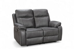 Grey Faux Leather  3 + 2 + 1 Seater Manual Recliner Sofa And Armchair Set For Living Room Vegas - thumbnail 8