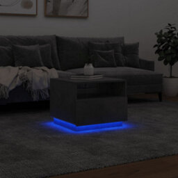 Berkfield Coffee Table With Led Lights Concrete Grey 50X49X40 Cm - thumbnail 5