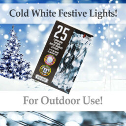 Outdoor Copper Wire Lights (25)- Cold White- Christmas Lights - thumbnail 3