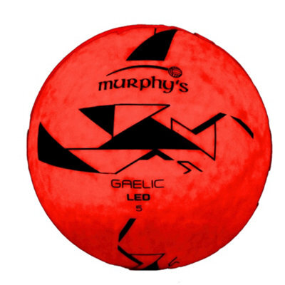 Murphys Led Light Up Gaelic Football Fluorescent Orange/black (5) - image 1