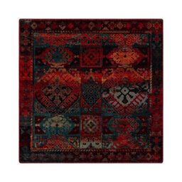 RugsX Wool Carpet Omega Avar Square Frame, Diamonds, Oriental - Ruby 170X170 Cm - thumbnail 2