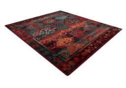RugsX Wool Carpet Omega Avar Square Frame, Diamonds, Oriental - Ruby 170X170 Cm - thumbnail 1