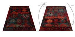RugsX Wool Carpet Omega Avar Square Frame, Diamonds, Oriental - Ruby 170X170 Cm - thumbnail 3