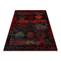 RugsX Wool Carpet Omega Avar Square Frame, Diamonds, Oriental - Ruby 170X170 Cm - thumbnail 4