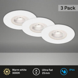 Briloner Mains-Powered Led White Warm White Light Recessed Downlights Pack Of 3 - thumbnail 2