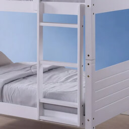 Amani Bedford White Bunk Bed, Converts To 2 Single Beds, Solid Pine With Ladder, Kids Bunk Bed - thumbnail 2