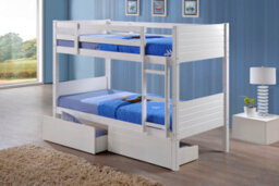 Amani Bedford White Bunk Bed, Converts To 2 Single Beds, Solid Pine With Ladder, Kids Bunk Bed - thumbnail 7