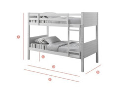 Amani Bedford White Bunk Bed, Converts To 2 Single Beds, Solid Pine With Ladder, Kids Bunk Bed - thumbnail 5