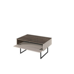 Arte Chic Sand Beige & Oak Lago 7 Coffee Table W1000mm H500mm D680mm - Modern Design, Discreet Storage - thumbnail 2