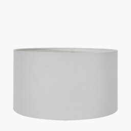 Pacific Lifestyle 25Cm Ivory Poly Cotton Drum Table Lampshade White Cylinder Table Lamp Shade