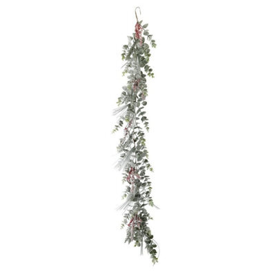 Snowy Eucalyptus & Berry Garland 183Cm - Green - image 1