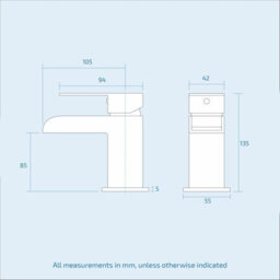 Nes Home Left Hand Black Handles Basin Vanity Unit With Tap, Wc Unit & Toilet - thumbnail 8