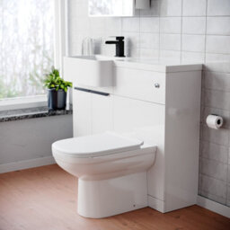 Nes Home Left Hand Black Handles Basin Vanity Unit With Tap, Wc Unit & Toilet - thumbnail 3