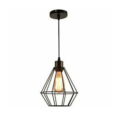 Ledsone 2 Pack Industrial Black Metal Pendant Light With E27 Base Bulb For Kitchen Loft Or Bar - image 1