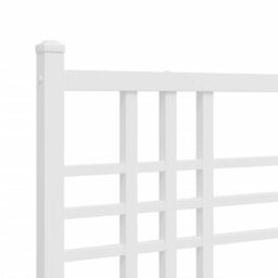 Berkfield Metal Bed Frame Without Mattress With Footboard White 107X203Cm - thumbnail 7