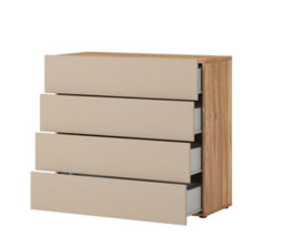 Arte Versatile Impressio 27 Chest Of Drawers 1000mm X 910mm X 410mm In Oak Mauvella & Congo - Compact Storage Solution - thumbnail 2