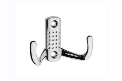 B2C Coat Hat Hooks Twin Robe Door Dress Bathroom Towel Bag Wall Hanger Chrome K23-B0