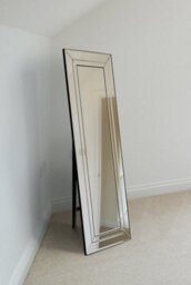 Mirroroutlet Ouble Bevel Large Modern Venetian Cheval Free Standing Mirror 5Ft X 1Ft3 (150 X 40Cm) - thumbnail 1