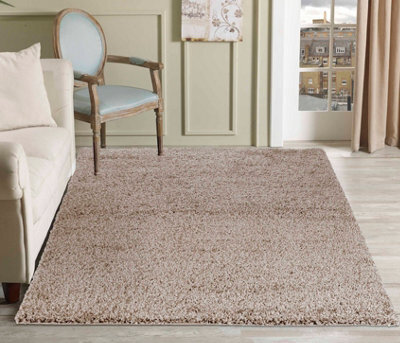 Desire Rugs Plain Living Room Shaggy Area Rugs L.beige 60X110 Cm - image 1