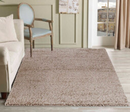 Desire Rugs Plain Living Room Shaggy Area Rugs L.beige 60X110 Cm - thumbnail 1