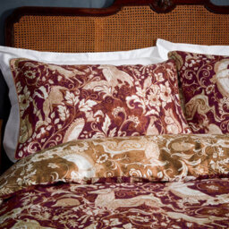 Paoletti Harewood Animal 100% Cotton Duvet Cover Set, Double, Red - thumbnail 3