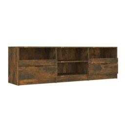 Berkfield Modern Tv Cabinet Smoked Oak 150X33.5X45 Cm Engineered Wood